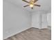 Bedroom featuring a ceiling fan and closet space, perfect for relaxation and organization at 309 Gemstone Hill Ave, North Las Vegas, NV 89031