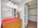 Vanity area adjacent to walk-in closet with built-in shelving for ample storage at 3692 Rawhide Ct, Las Vegas, NV 89120