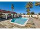 Backyard with a large pool and a covered patio at 3788 Forestcrest Dr, Las Vegas, NV 89121