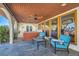 Inviting patio with comfortable seating, ceiling fan, and scenic outdoor space at 3788 Forestcrest Dr, Las Vegas, NV 89121