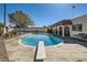 Inviting swimming pool with a diving board and patio area at 3788 Forestcrest Dr, Las Vegas, NV 89121