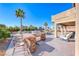 Backyard with a built-in outdoor kitchen, a pool, and an RV at 3809 Vincelli Ave, North Las Vegas, NV 89031