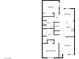 Detailed floor plan showcasing the layout with the primary bedroom, bathrooms, kitchen, and living room at 3829 Soda Springs Dr, Las Vegas, NV 89115