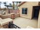Welcoming front porch featuring stone accents and a charming entrance to the residence at 6022 Quintillion Ave, Las Vegas, NV 89122