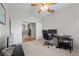Functional office with ample desk space, neutral tones, and easy access to living areas at 6022 Quintillion Ave, Las Vegas, NV 89122