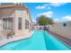 Enjoy the backyard swimming pool from many vantages around the well-maintained backyard at 7845 Scammons Bay Ct, Las Vegas, NV 89129