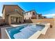 Backyard with sparkling pool and spa, perfect for outdoor relaxation and entertainment at 10160 W Meranto Ave, Las Vegas, NV 89178