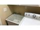 Utility sink next to the washing machine at 11031 Mission Lakes Ave, Las Vegas, NV 89134
