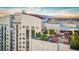 Condominium rooftop with garden, dining, lounge, and scenic mountain view at 150 Las Vegas Blvd # 918, Las Vegas, NV 89101