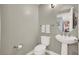 Charming powder room with pedestal sink and modern fixtures at 150 Las Vegas Blvd # 918, Las Vegas, NV 89101