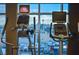 Modern gym with exercise equipment and a view of the city skyline at 150 Las Vegas Blvd # 918, Las Vegas, NV 89101