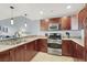 A modern kitchen featuring stainless appliances, and stylish pendant lighting at 150 Las Vegas Blvd # 918, Las Vegas, NV 89101