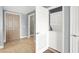 Convenient in-unit laundry closet featuring a stacked washer and dryer at 150 Las Vegas Blvd # 918, Las Vegas, NV 89101