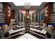 A modern lobby area with a geometric marble floor pattern and lots of seating at 150 Las Vegas Blvd # 918, Las Vegas, NV 89101