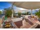 Beautiful rooftop terrace with a built-in grill and lush landscaping, perfect for outdoor entertaining at 150 Las Vegas Blvd # 918, Las Vegas, NV 89101