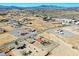 Wide aerial view of property with desert landscape, showcasing the home's setting within the community at 2801 Peggy Ave, Pahrump, NV 89048