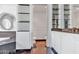 Sleek bathroom with modern finishes, custom shelving and commode at 2877 Paradise Rd # 2704, Las Vegas, NV 89109