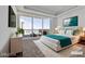 Bright bedroom with ocean view and large glass windows leading to a balcony at 2877 Paradise Rd # 2704, Las Vegas, NV 89109