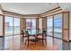 Elegant dining area with large windows, offering panoramic city views and natural light at 2877 Paradise Rd # 2704, Las Vegas, NV 89109