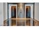 Modern elevator lobby with sleek marble finishes and dual elevators for easy access at 2877 Paradise Rd # 2704, Las Vegas, NV 89109