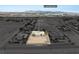 An aerial view showing the house with a 1.07 acre lot near the Las Vegas Strip at 3910 W Pebble Rd, Las Vegas, NV 89139