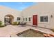 Lovely courtyard featuring desert landscaping, seating area and calming water feature at 3910 W Pebble Rd, Las Vegas, NV 89139