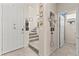 Inviting entryway with coat closet and stairs leading to the upper level at 4352 Browns Creek Ave, North Las Vegas, NV 89084