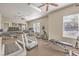 Community gym with treadmills, elliptical, weights and ceiling fans at 4516 Townwall St, Las Vegas, NV 89115