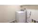 Functional laundry area equipped with a washing machine and essential utility connections at 4516 Townwall St, Las Vegas, NV 89115