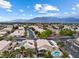 A nice aerial view of the community with RV parking and a private backyard pool at 5107 Morning Splash Ave, Las Vegas, NV 89131