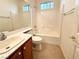 Bathroom with a single sink, toilet, and a shower and bathtub combination at 5327 Progresso St, Las Vegas, NV 89135