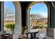 Picturesque outdoor patio overlooking the community golf course and scenic water feature at 5327 Progresso St, Las Vegas, NV 89135