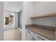 Pantry with shelves and view to exterior at 6545 Vanhoven Crest St, Las Vegas, NV 89166