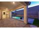 Sparkling pool with a covered patio featuring recessed lighting, perfect for relaxing and outdoor gatherings at 6545 Vanhoven Crest St, Las Vegas, NV 89166