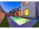 Inviting backyard pool, complemented by a covered patio perfect for relaxing or entertaining at 6545 Vanhoven Crest St, Las Vegas, NV 89166
