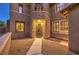 Charming front exterior with stone facade, walkway and manicured gravel landscaping at 8429 Brackenfield Ave, Las Vegas, NV 89178