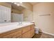 This bathroom features a single sink vanity with new countertop and a standing toilet at 8851 Quintane Ln, Las Vegas, NV 89123