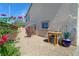 Low-maintenance backyard featuring desert landscaping and colorful flowering plants at 8853 Autumn Teal Ave, Las Vegas, NV 89178