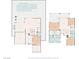 Detailed floor plan showcasing the layout of a house with a pool, yard and garage at 193 Elder View Dr, Las Vegas, NV 89138