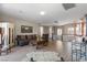 Open concept living room with comfortable seating and beautiful natural light at 193 Elder View Dr, Las Vegas, NV 89138