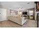 Spacious living room features tiled floors, a fireplace, and backyard access at 193 Elder View Dr, Las Vegas, NV 89138