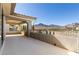 Expansive patio with wrought iron railing and stunning mountain views at 193 Elder View Dr, Las Vegas, NV 89138
