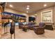 Comfortable covered patio with plush seating and backyard views, perfect for outdoor entertaining at 193 Elder View Dr, Las Vegas, NV 89138
