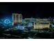 Stunning nighttime aerial view of the Las Vegas strip featuring illuminated casinos and the Sphere at 2000 N Fashion Show Dr # 4302, Las Vegas, NV 89109