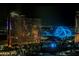 Striking nighttime aerial shot of the Wynn and nearby buildings in Las Vegas at 2000 N Fashion Show Dr # 4302, Las Vegas, NV 89109