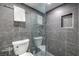 Contemporary bathroom featuring a glass shower, and modern fixtures at 205 E Harmon Ave # 1007, Las Vegas, NV 89169