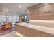 Open-concept living space with dining area and a modern, well-equipped kitchen at 205 E Harmon Ave # 1007, Las Vegas, NV 89169