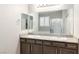 Bathroom boasts double sinks, granite countertops and shower with glass door at 2091 Hunt Woods Ct, Laughlin, NV 89029