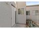 A close-up of the front door and front yard of the property at 2146 High Dunes Ln, Laughlin, NV 89029