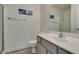 Well-lit bathroom with a glass shower, modern vanity, and neutral color scheme at 2787 Fountain Ridge Ln, Henderson, NV 89074